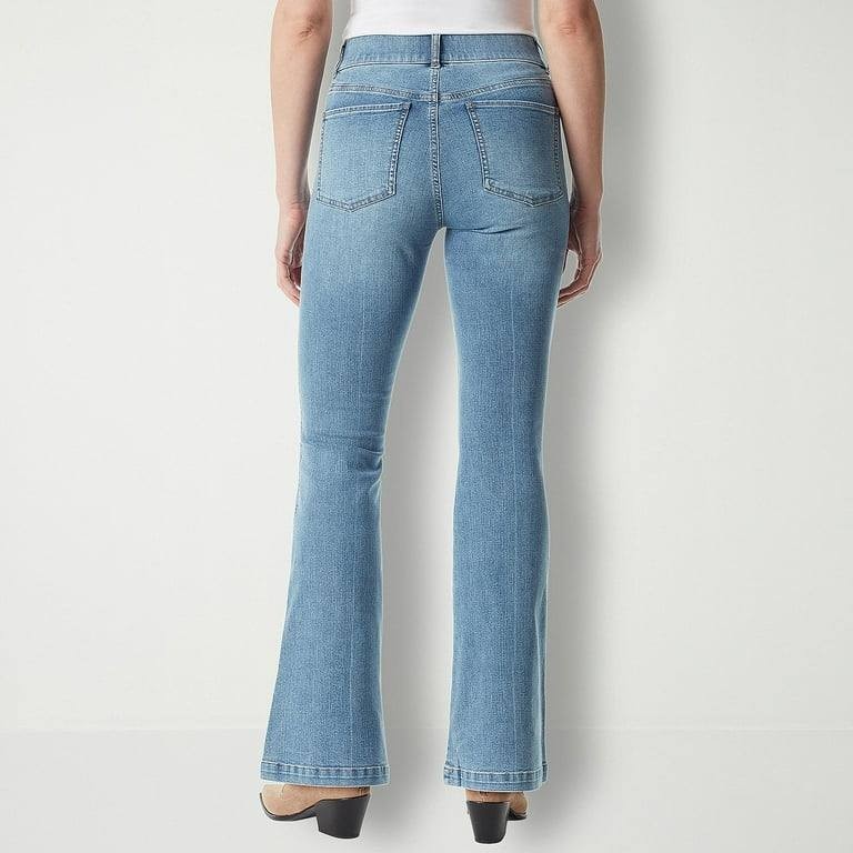 Gloria Vanderbilt Women’s Shape Effect Pull On Flare Jeans Blue Size 14 NWT $48