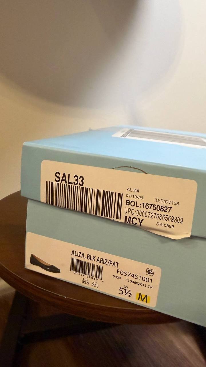 LifeStride Aliza Flats 5.5M Black Synthetic Slip‑On Round Toe NIB msrp$69.99