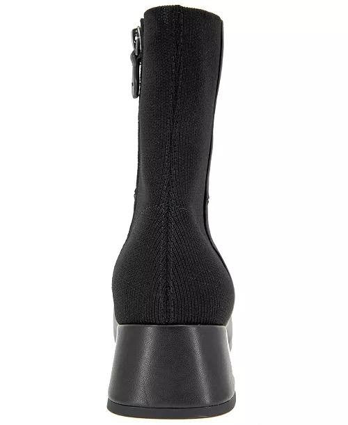 Gentle Souls Eileen Leather Block Heel Booties Black 9.5M NWB MSRP $199