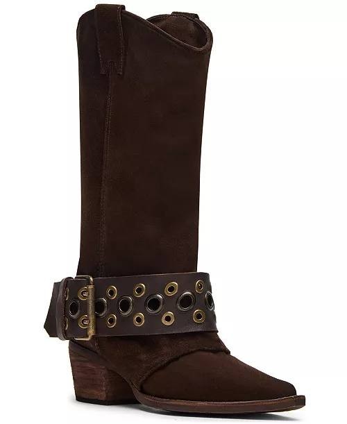 Steve  Madden  Ashwood  Western   Boots  Brown  Suede  6  New  in  Box  $189.95
