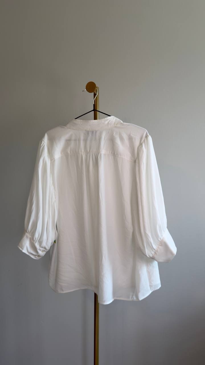 CeCe Open Collar Top New Ivory XL NWT $69