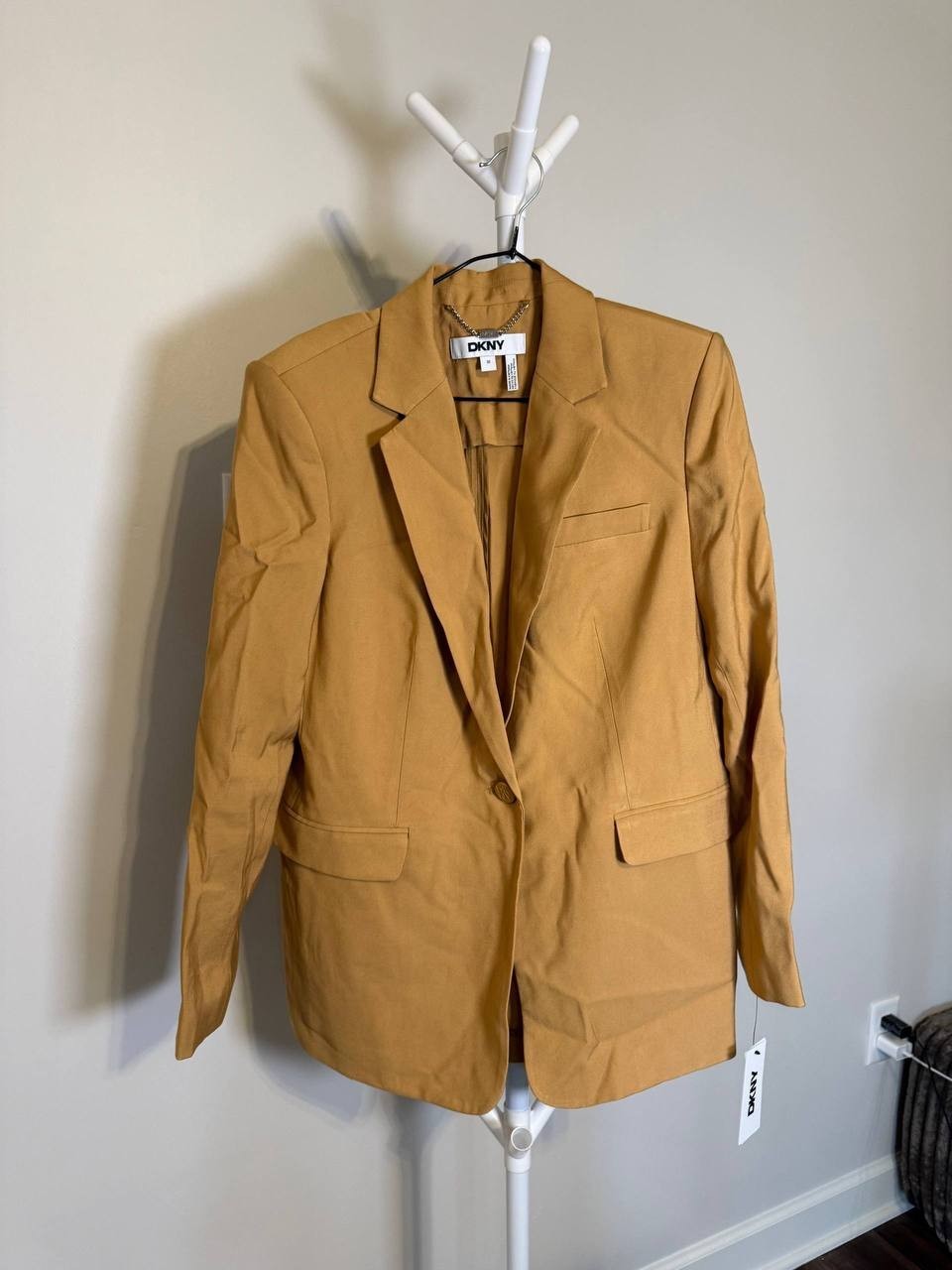 DKNY Notched‑Collar One‑Button Blazer – 10 – NWT – $159