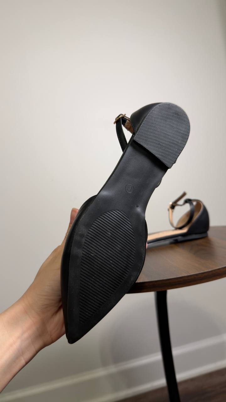 Journee  Collection  Reba  D’Orsay  Flats  Wide  Black  8  New  in  Box  $40