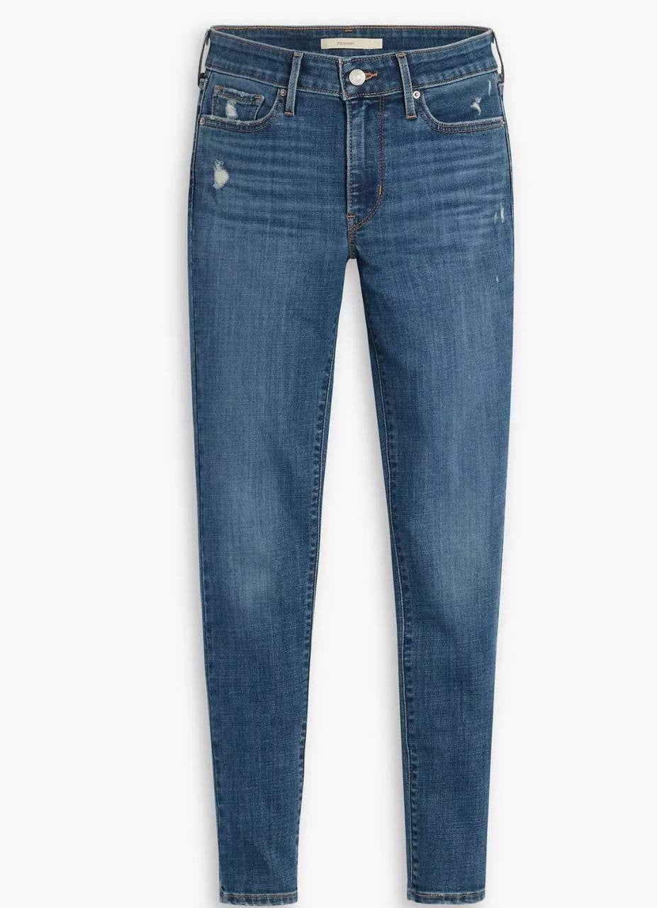 Levi's 711 Mid-Rise Skinny Jeans Dark Wash Size 25 Women Stretch Denim
