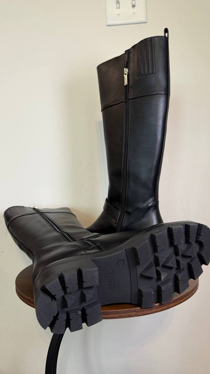 Guess Tall Boots 8.5M Black Man‑Made New in Box MSRP $169