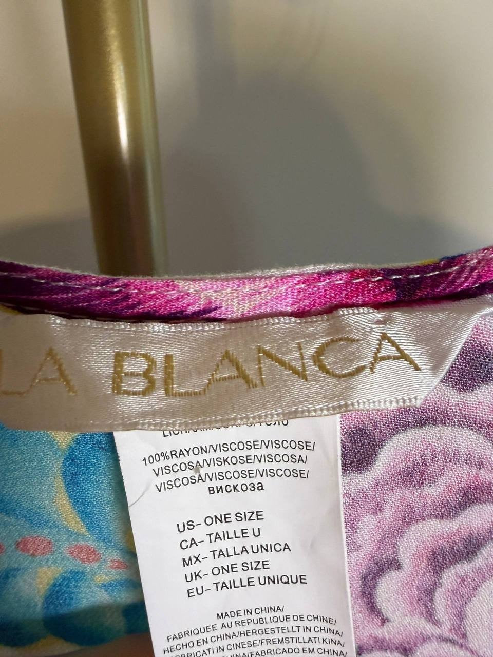 La Blanca Paradiso Open‑Front Cover‑Up Kimono Multi One Size NWOT $110