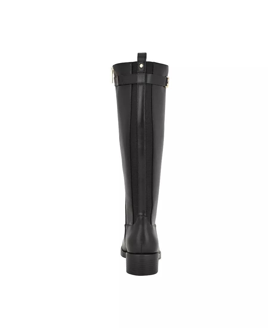 Tommy Hilfiger Iviann Boots 8M Black Tall Riding Almond Toe NIB msrp$159