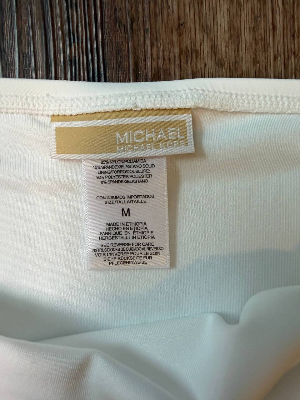 Michael Michael Kors Classic Bikini Bottom White M NWT $54