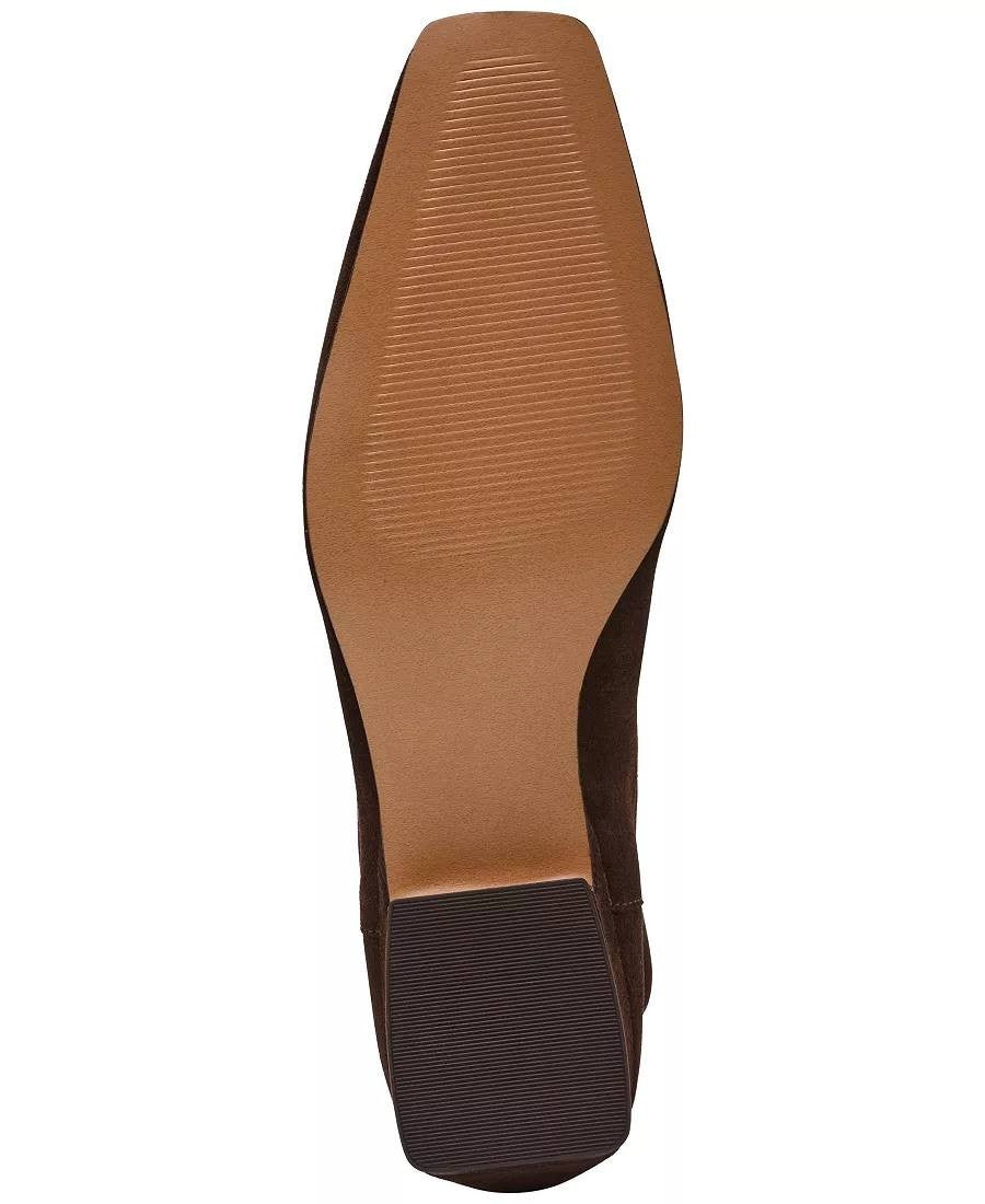 Steve Madden Dantelle Boots 5.5 Brown Suede Knee‑High Square Toe NIB msrp$179