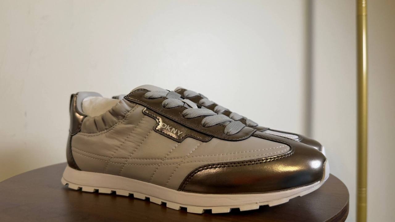 DKNY Nickel Synthetic Sneakers 6.5M NIB MSRP $109