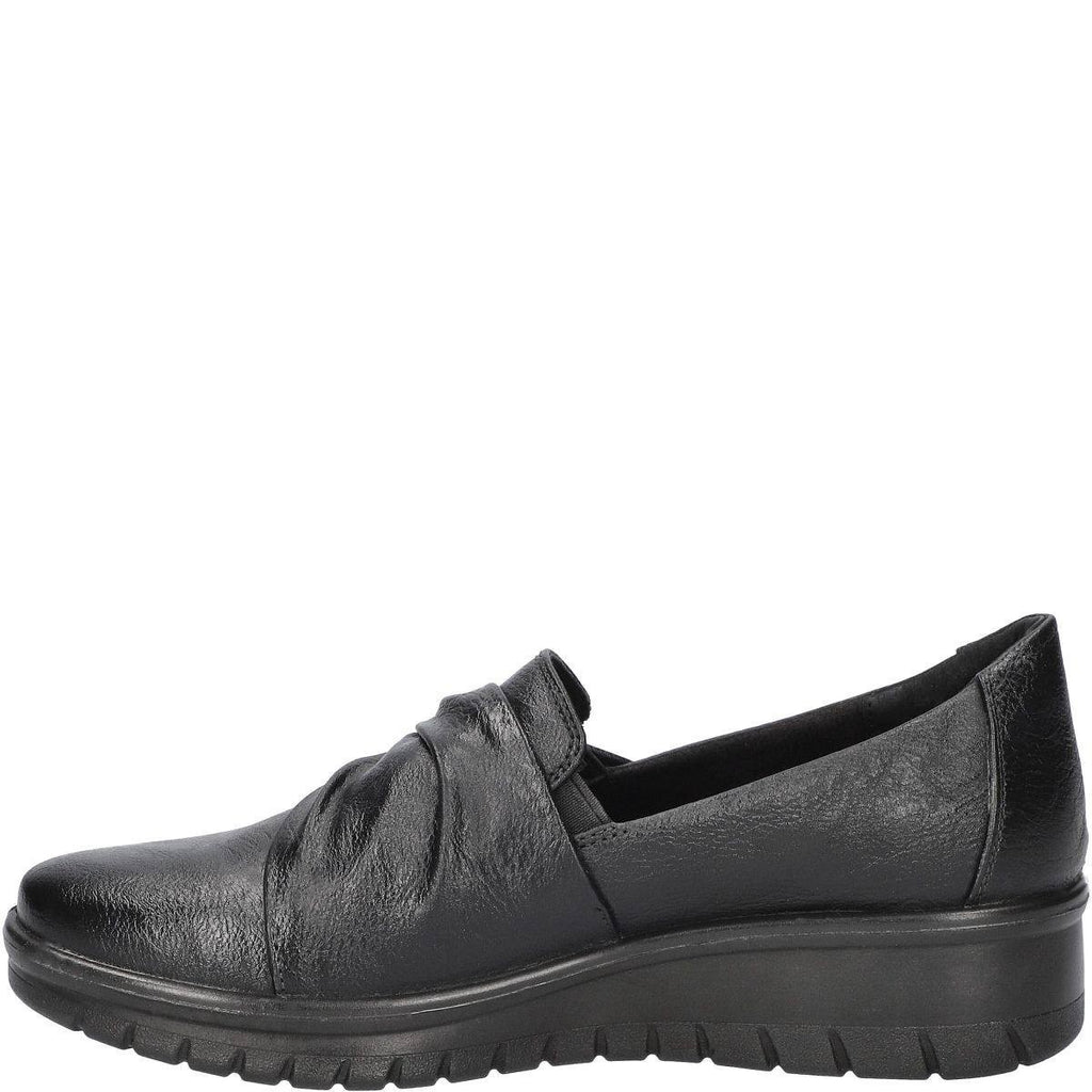 Easy Street Faith Slip‑On Wedge Shoes Black Women’s 9M Comfort Wave NWB $64.99