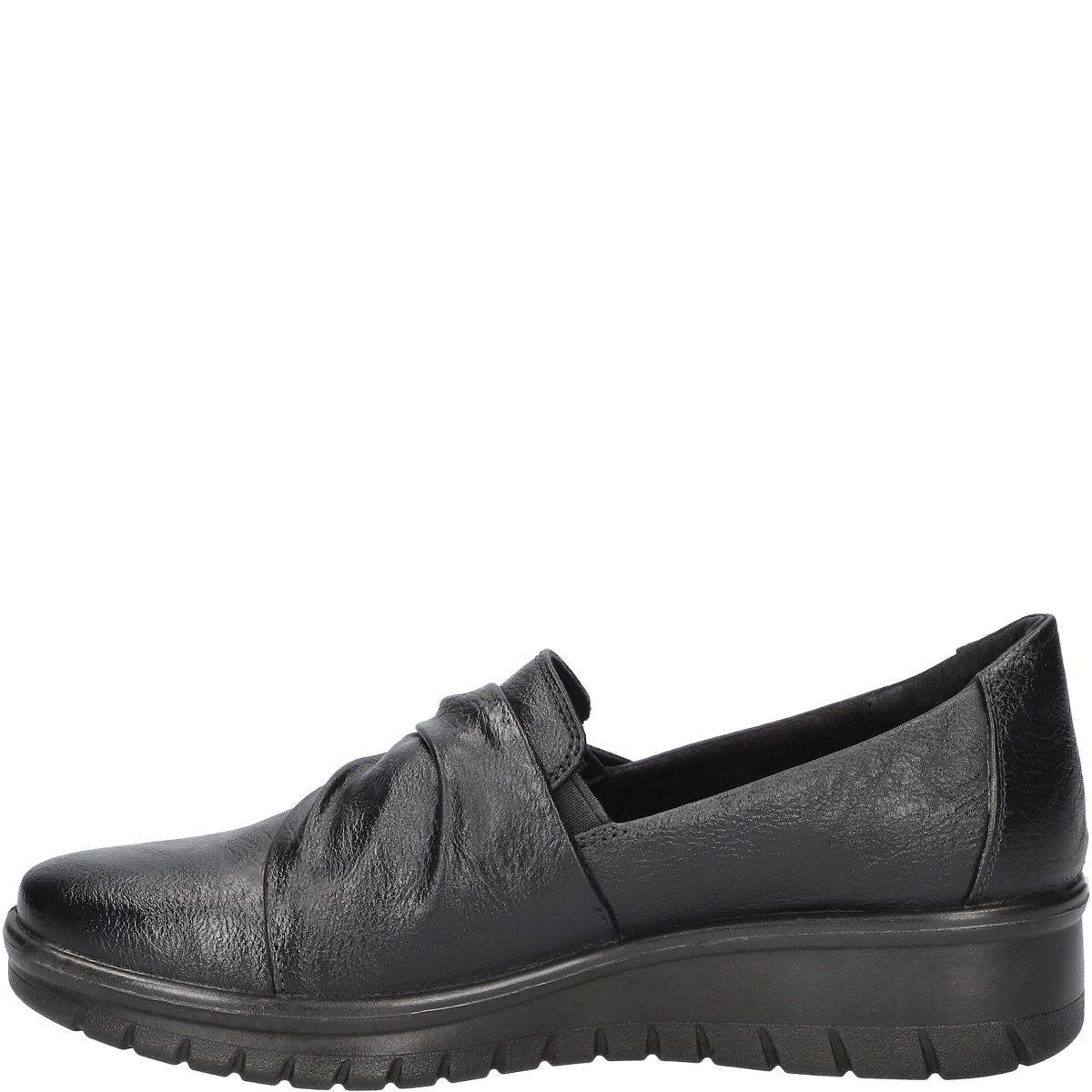 Easy Street Faith Slip‑On Wedge Shoes Black Women’s 9M Comfort Wave NWB $64.99