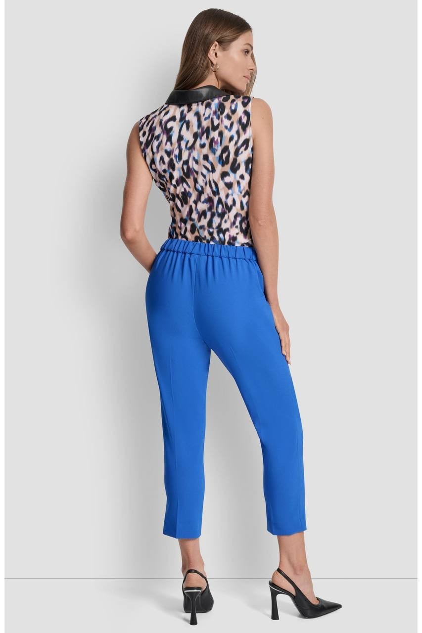 DKNY Straight Leg Ankle Crop Pants Cadet Blue 14 NWT $99