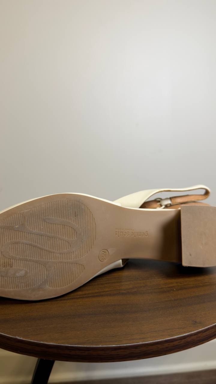 Gentle Souls Kenneth Cole Slingback Pumps Stone 8.5 M Pre-Owned $189.00