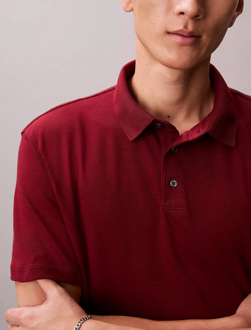 Calvin Klein Men’s Supima Cotton Classic Polo Shirt Renaissance Red L $89 NWT