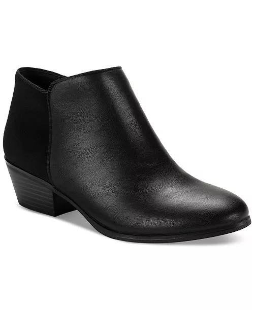 Style&Co Black Man‑Made Ankle Boots Size 7.5M NIB MSRP $69.90