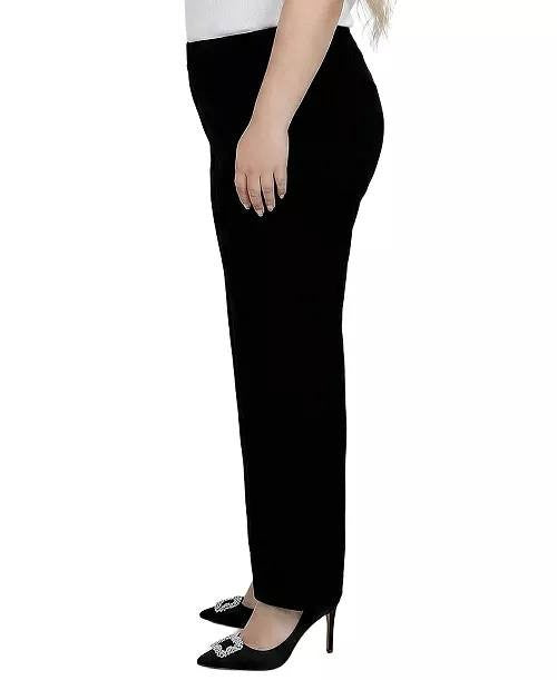 NY Collection Pull‑On Wide‑Leg Pants Black 3XP NWOT $44