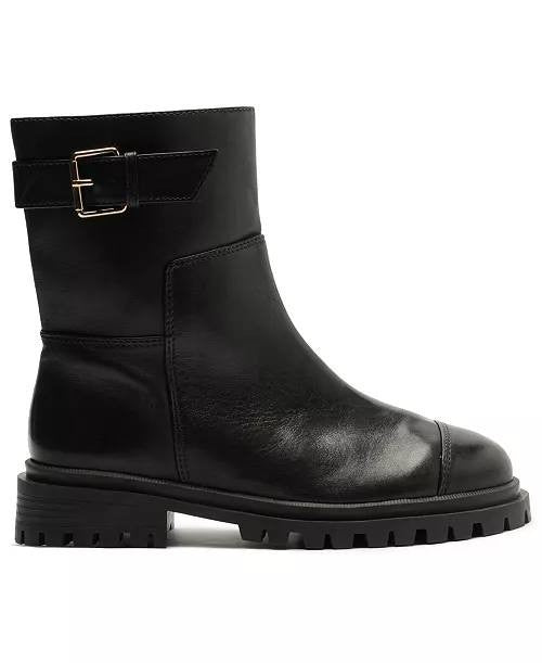 Arezzo Black Leather Booties 8B New in Box MSRP $159