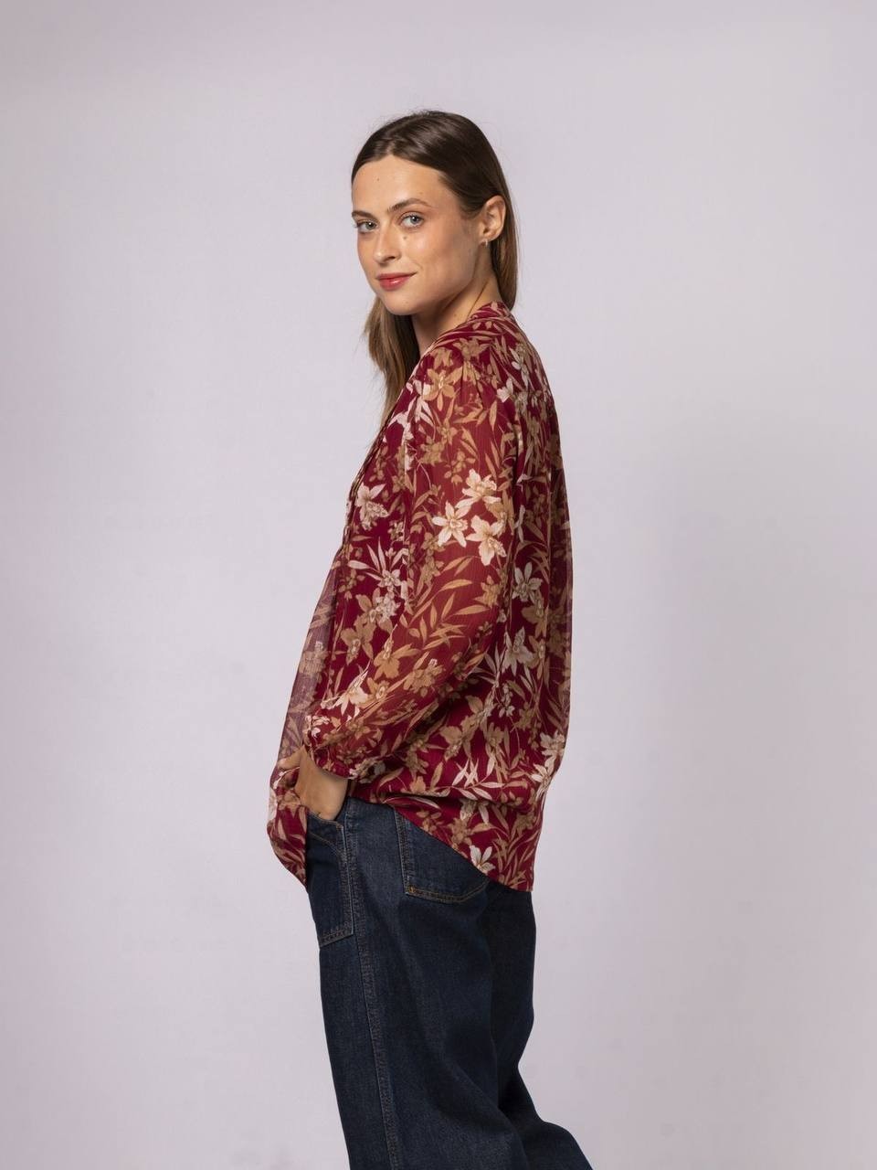 Tommy Hilfiger Blusa con Estampado Floral Multi XS NWT $89