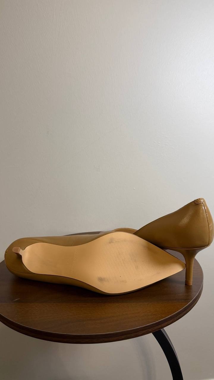 Marc Fisher Alola Dress Pumps 9M Medium Natural Leather New In Box Scuff msrp$99