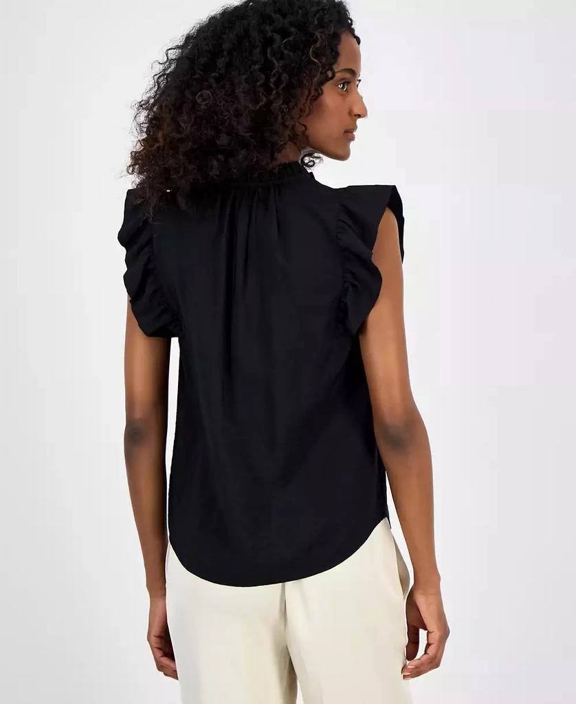 Anne Klein Sleeveless Textured Ruffle Blouse – Size S – NWT – $79