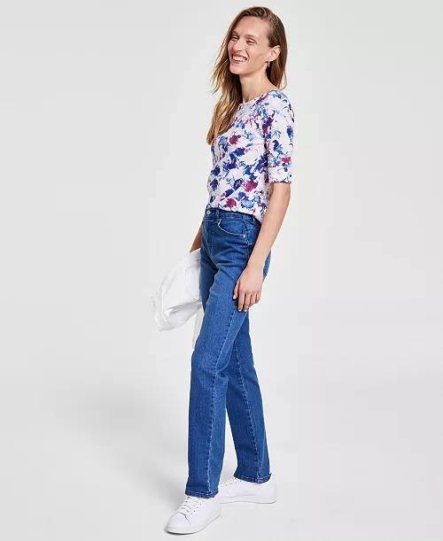 Gloria Vanderbilt Amanda Classic Straight Jeans Frisco 12P NWT $48