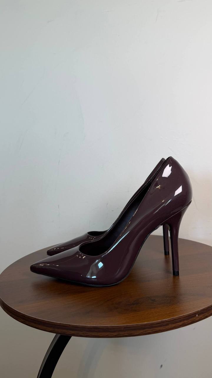 AREZZO Emily High Stiletto Eco Leather Pump – Brown – 6B – Eco‑Leather – NWB,
