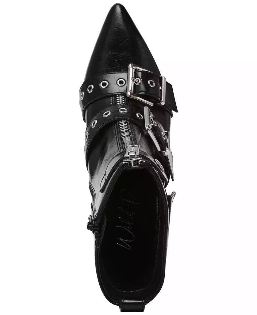 Wild Pair Moonbeam Buckle Booties Black 11M Man‑Made Stiletto MSRP $89.90 NWB