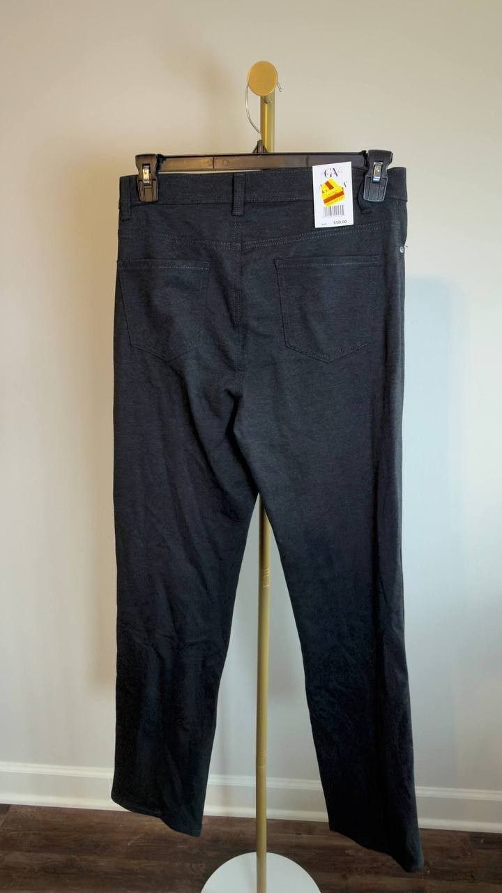 Gloria Vanderbilt Amanda Ponte High‑Rise Pants Heather Grey 10 NWT $54
