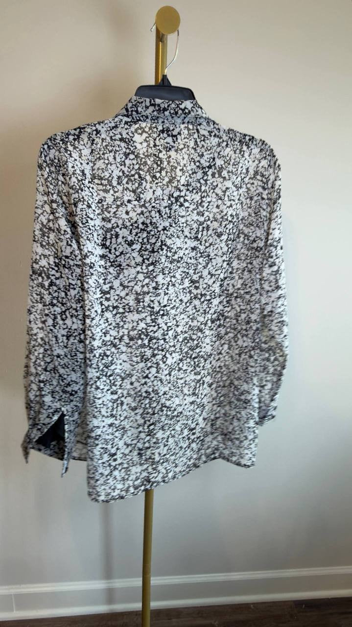 INC International Concepts Printed Button‑Front Shirt Jade Spots XS NWT $74.50