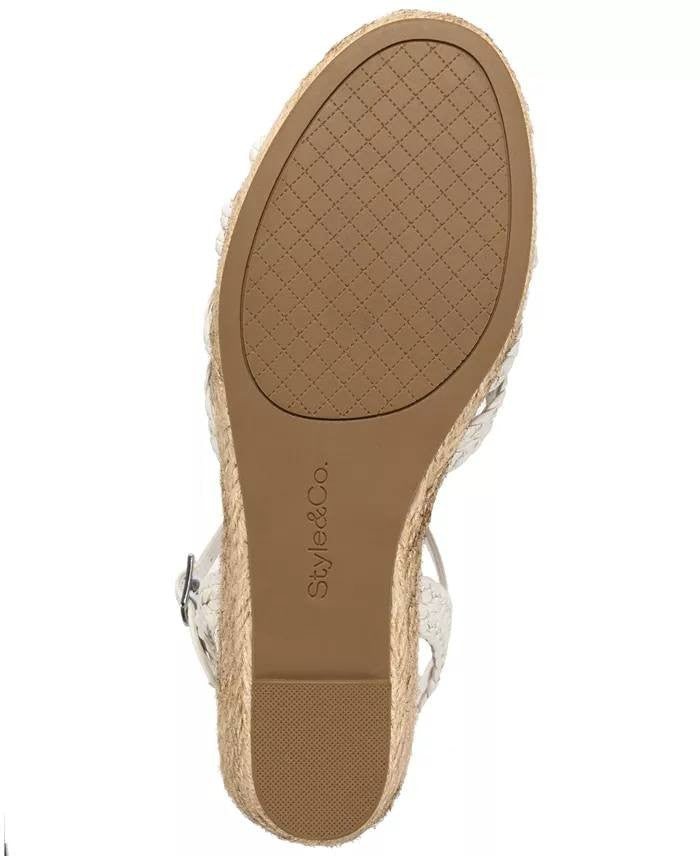 Style  &  Co  Wedge  Sandals  Gold  7.5M  New  $60
