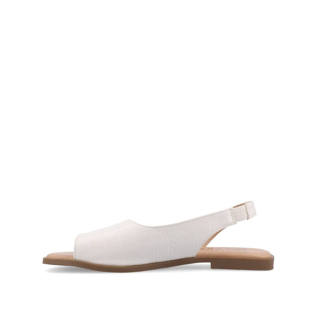 Journee  Collection  Flat  Sandals  White  6M  New  $72