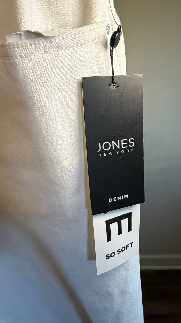 Jones New York Lexington High Waist Crop Jeans Soft White 16 NWT $79.50
