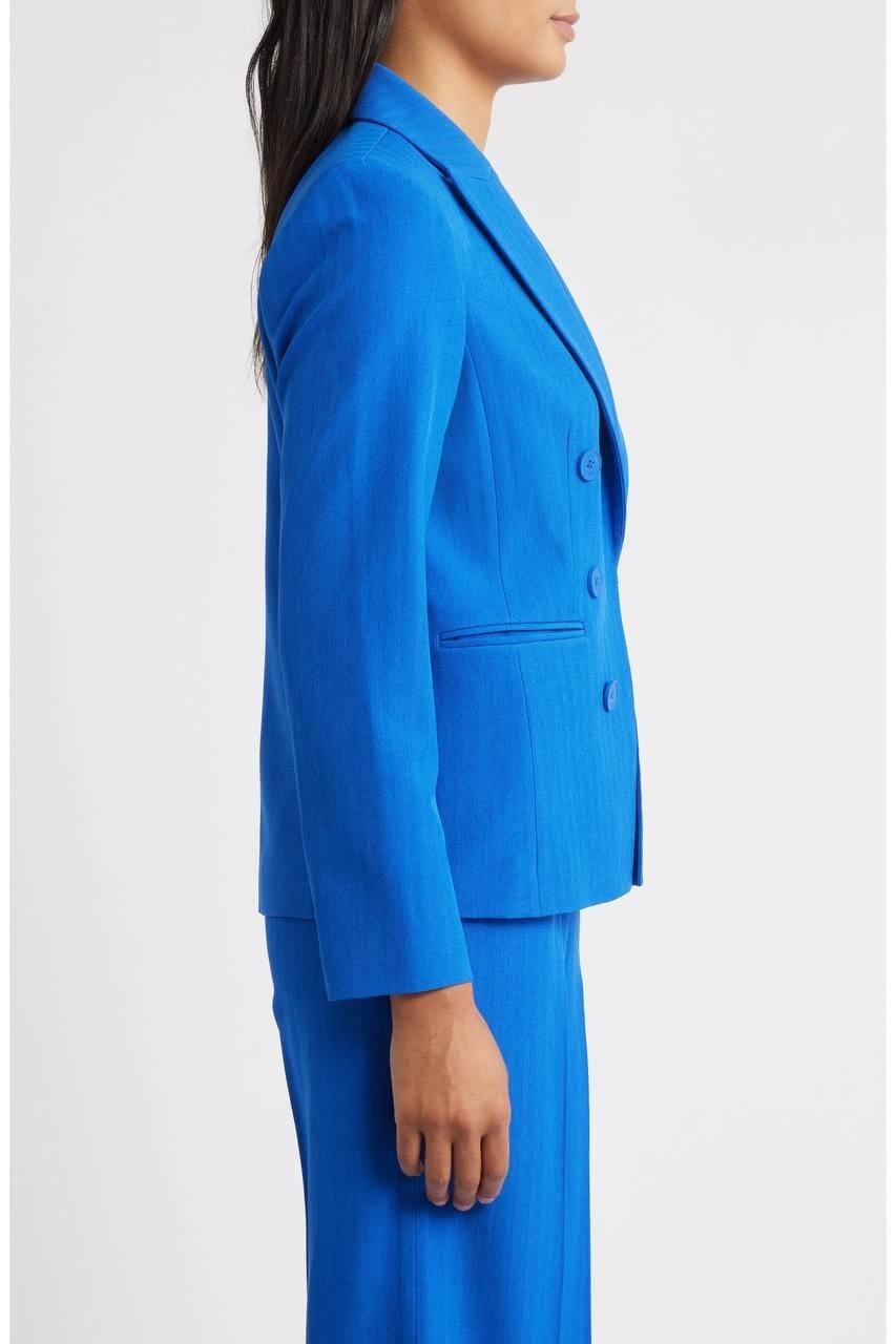 Tahari ASL Faux Double Breasted Jacket New Royal 16 NWT $139