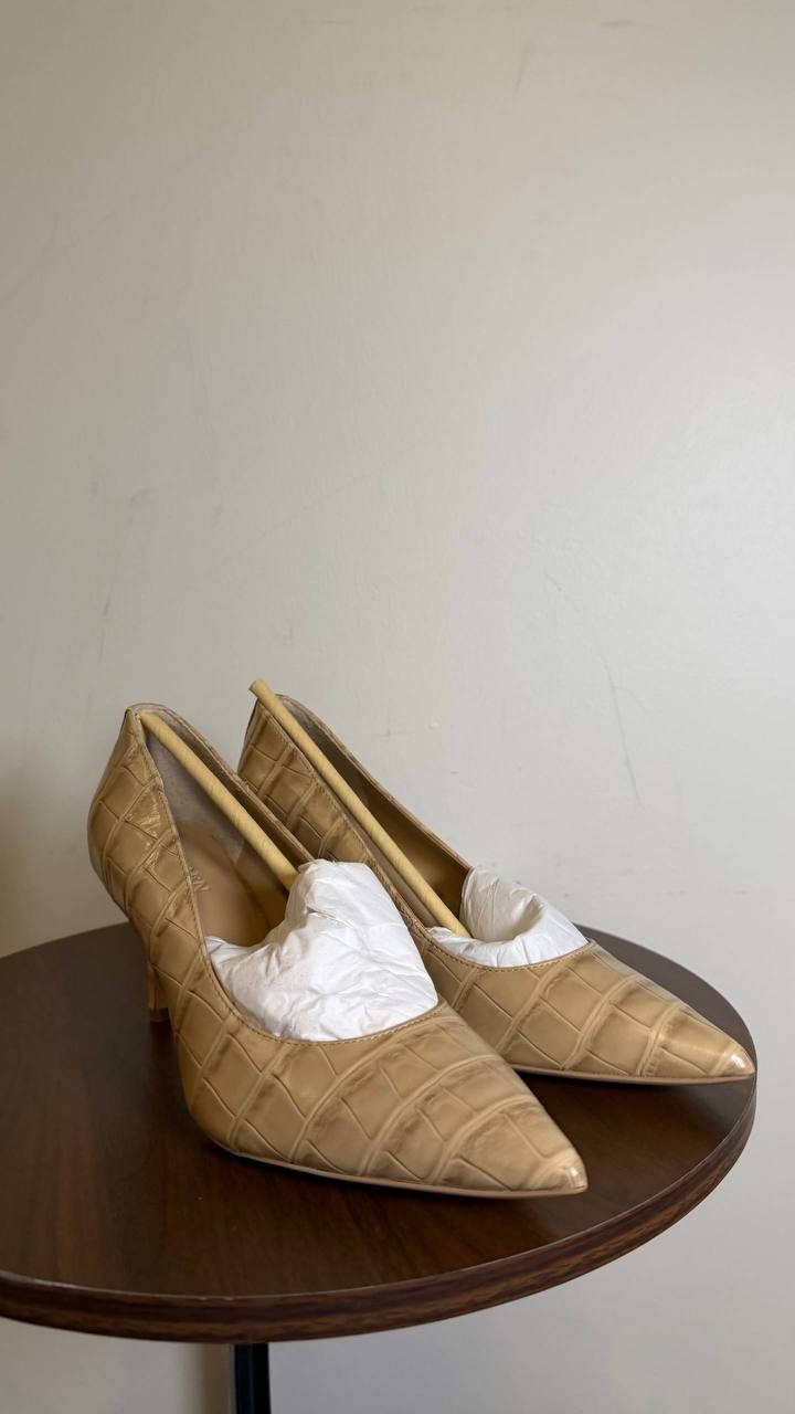 Lauren Ralph Lauren Lanette Pointed Toe Pumps Brown 5.5B New With Box $155