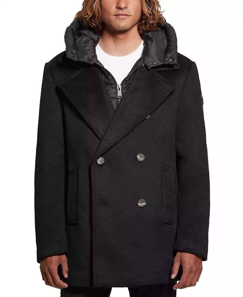 GUESS Men’s Peacoat Removable Nylon Hood Jet Black M NWT $350
