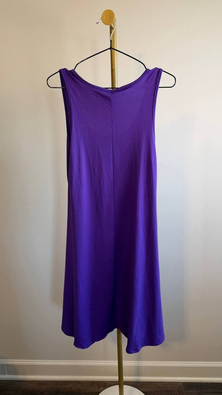 24Seven Women’s Sleeveless Fit & Flare Skater Dress Purple M NWT