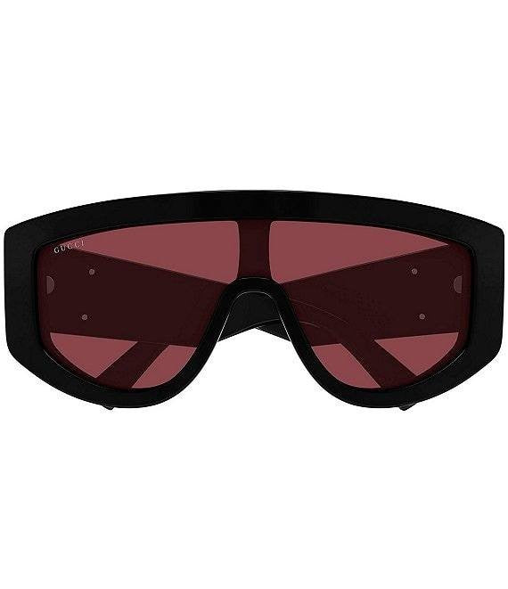 Gucci  Rectangular  Frame  Sunglasses  Black/Burgundy  OS  NWOT  $590