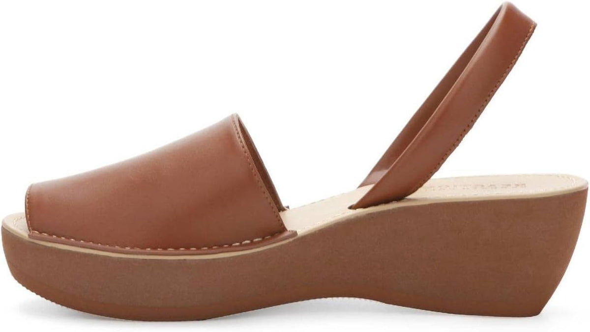 Reaction  Kenneth  Cole  Wedge  Sandals  Luggage  10M  New  $59