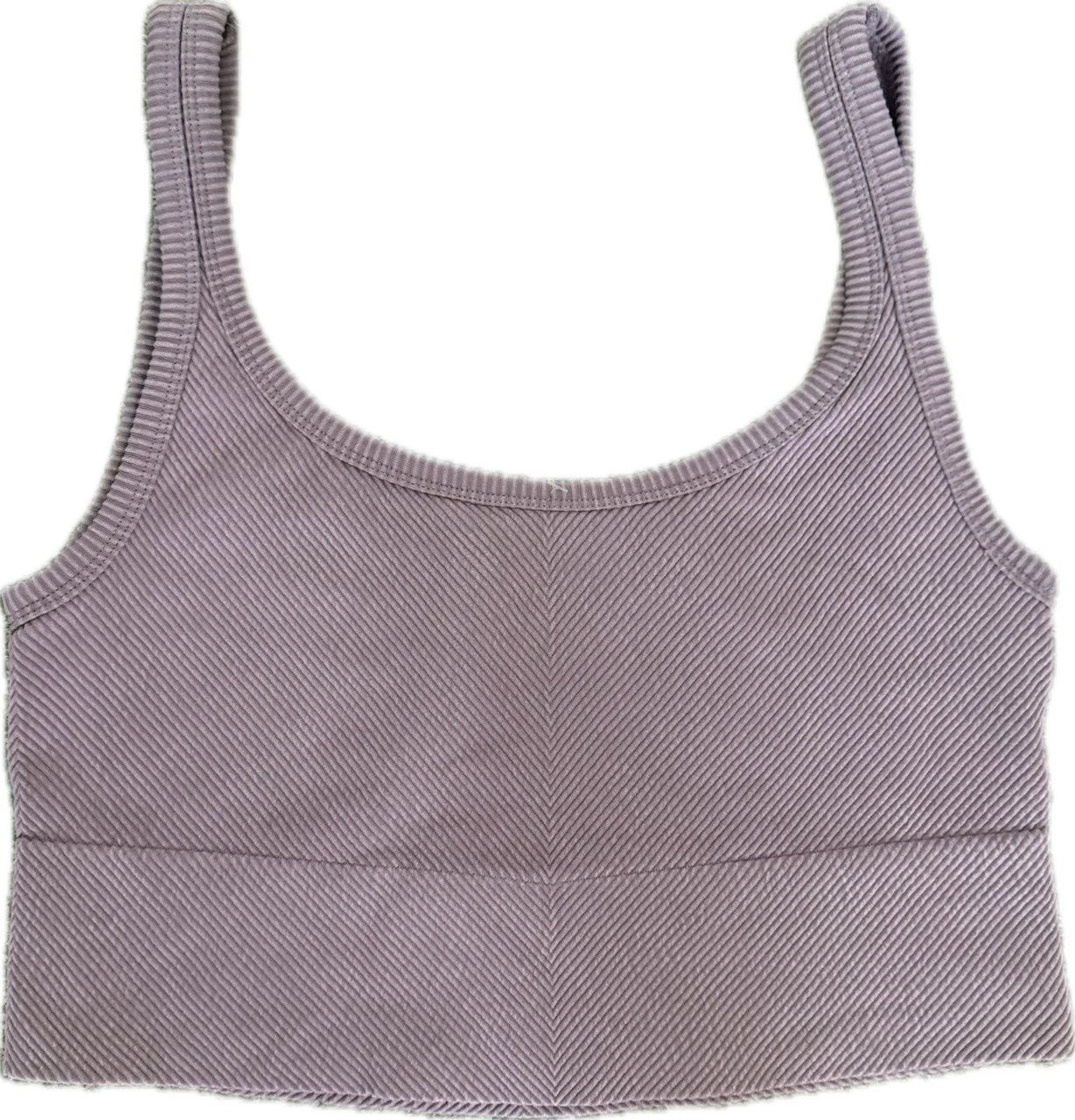 Hippie Rose Seamless Ribbed Cropped Tank Top-Juniors L/XL NWT Purple/Green