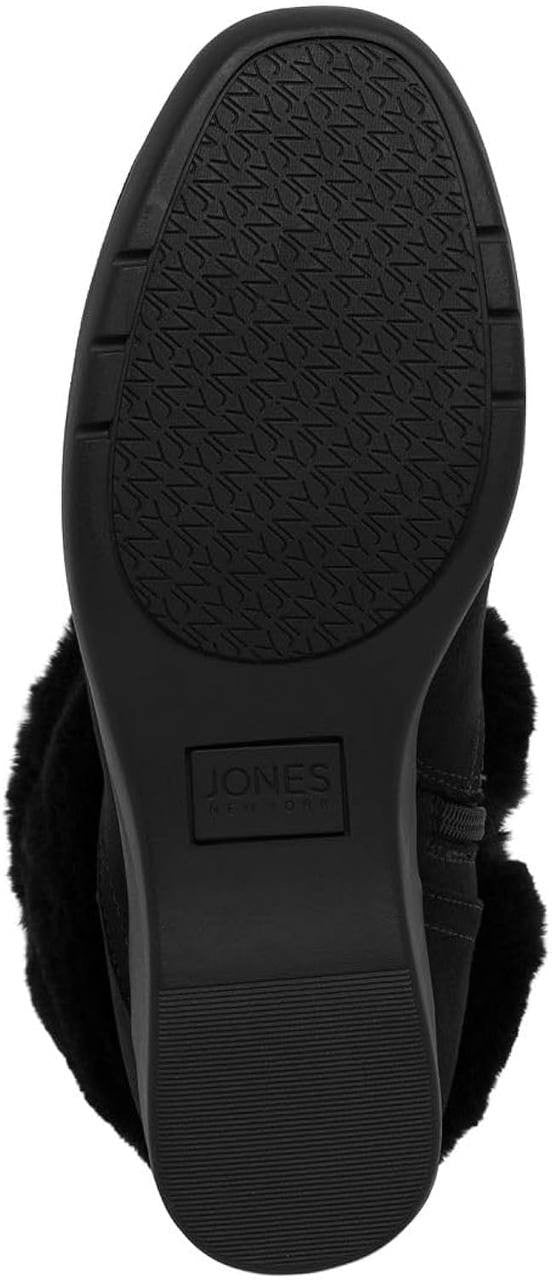 Jones New York Carlyta Cozy Wedge Booties Black 7.5M Microsuede MSRP $89.50 NWB