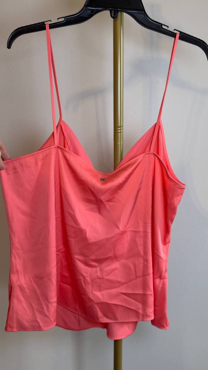 BOSS Ciecly Camisole V‑Neck Spaghetti Strap Top Medium Pink 14 NWT $89