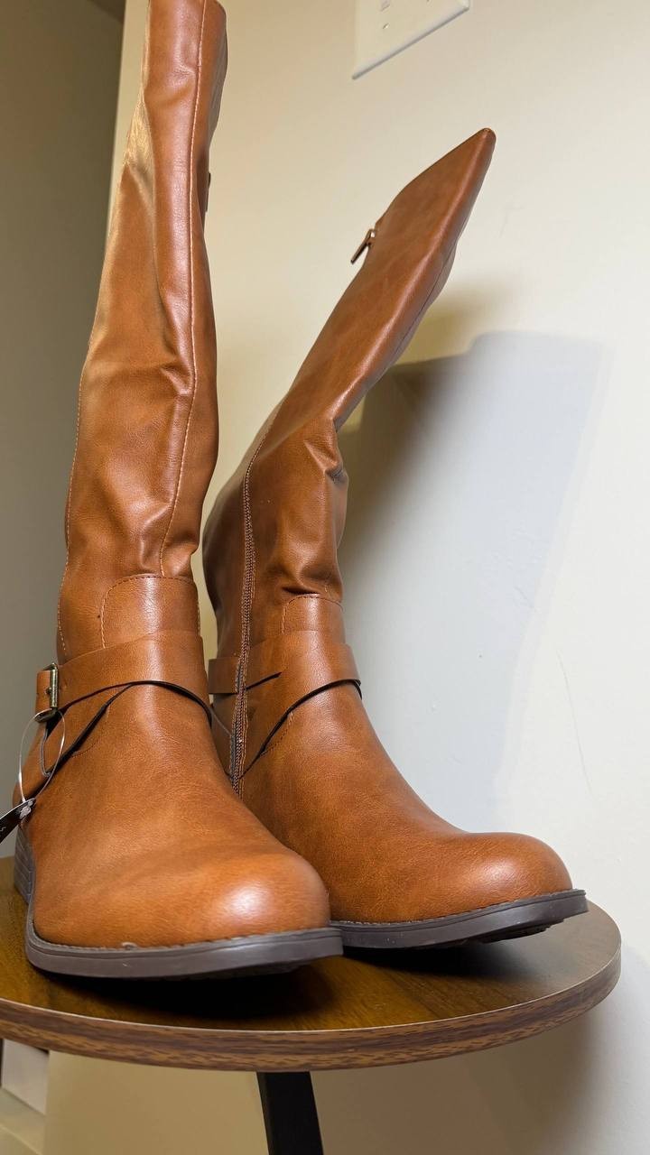 Style & Co Margoo Riding Boots 8M  Black Tall Zip Buckle NIB msrp$79.90