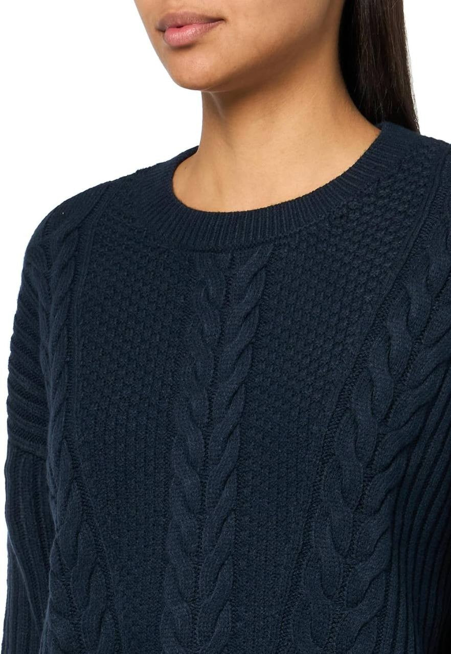 Tommy Hilfiger Traveling Cable Cotton Sweater Sky Captain L NWT $79.50