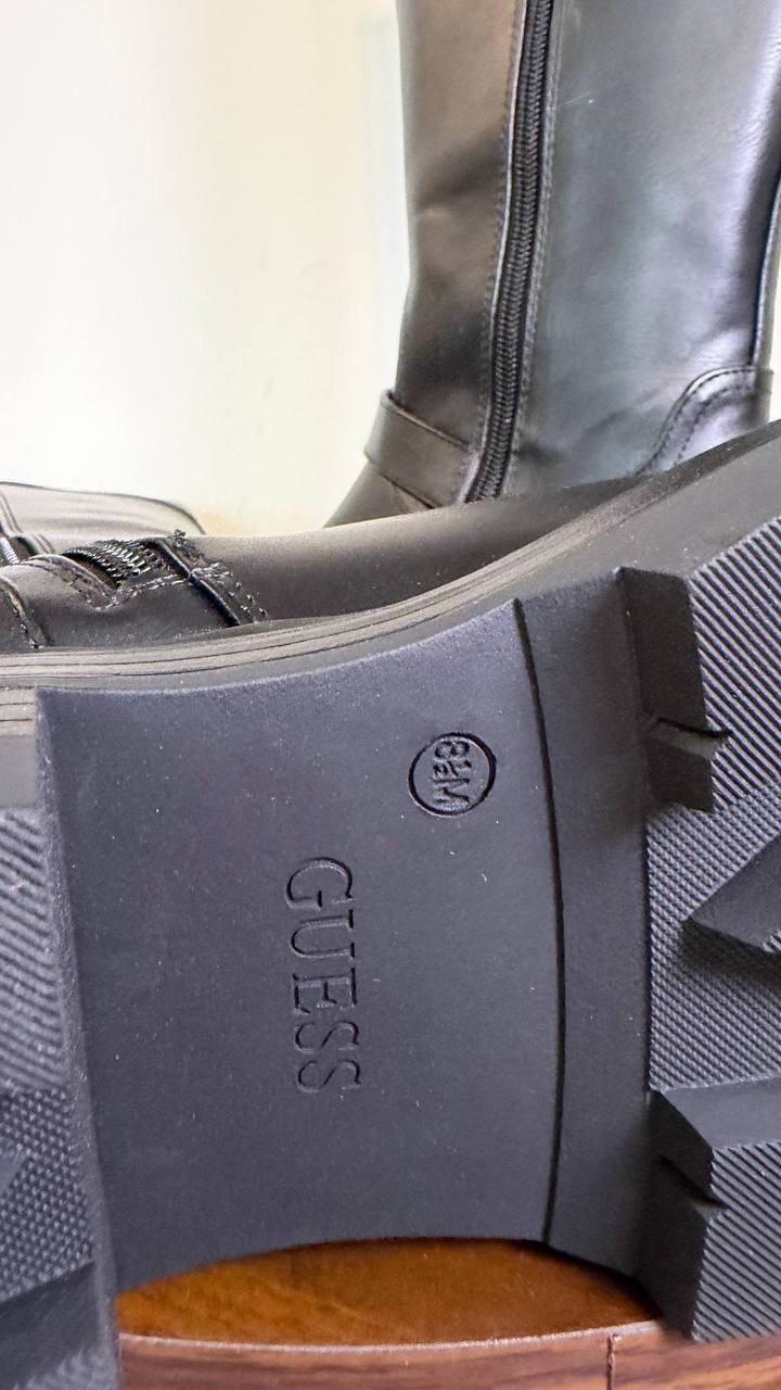 Guess Tall Boots 8.5M Black Man‑Made New in Box MSRP $169