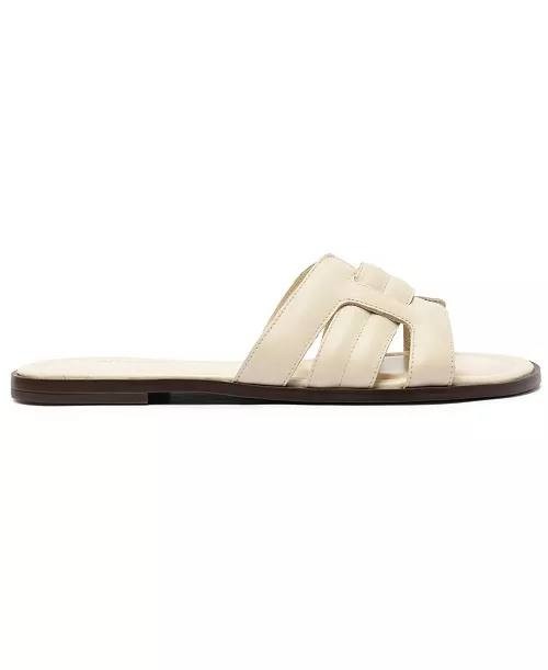 Arezzo Panacota Leather Flat Sandals 8B NIB MSRP $79