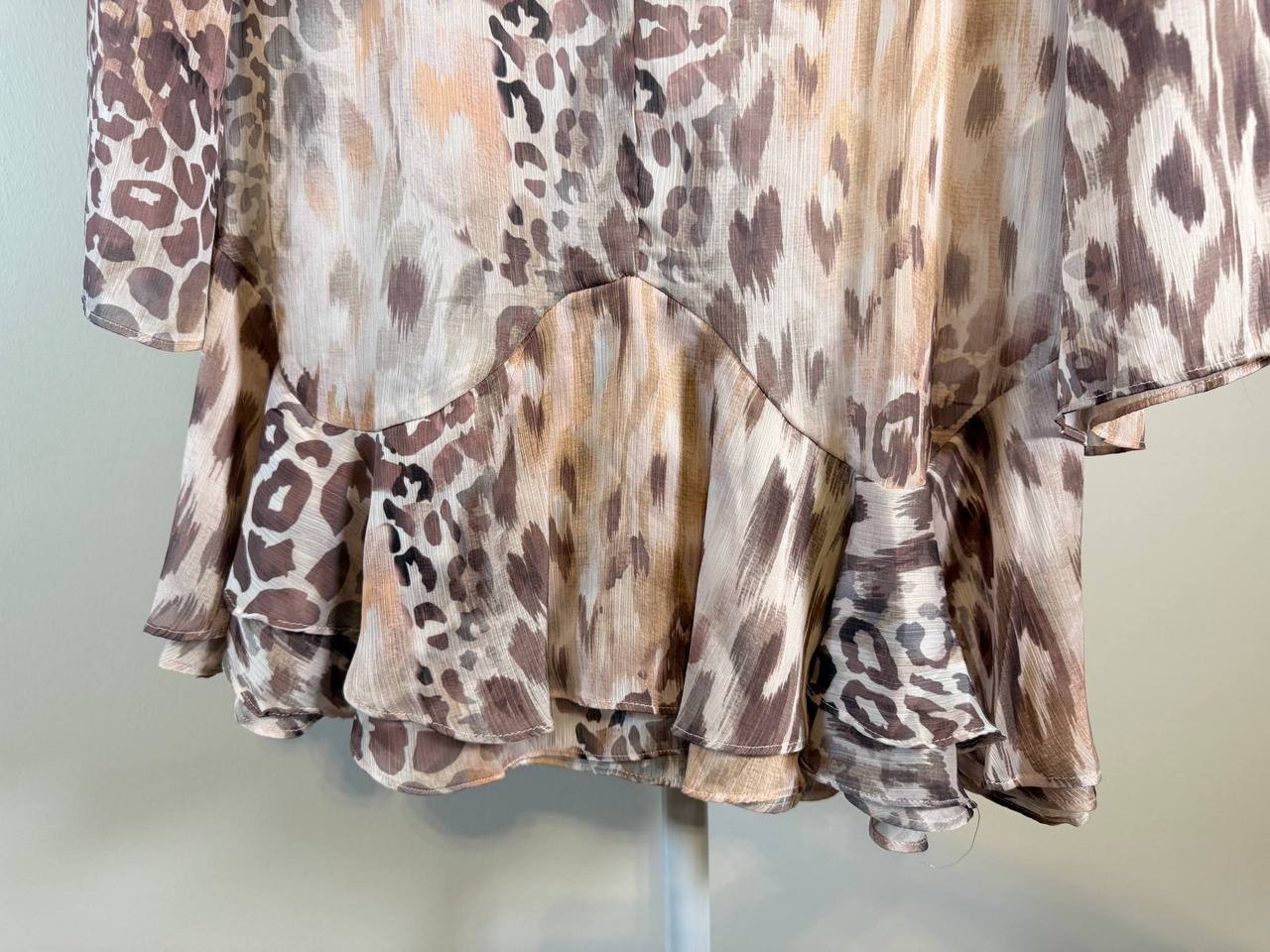 Guess Sibilla Long‑Sleeve Chiffon Mini Dress – Powder – XS – NWT – No Belt-$148