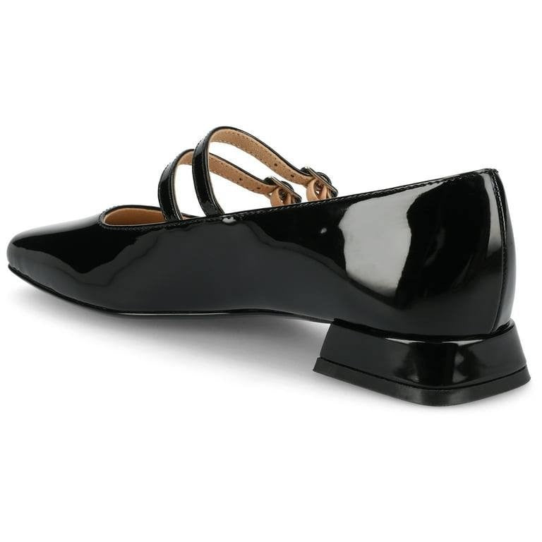 Journee Collection “Gredah” Double‑Buckle Flats – Size 11M – Black – NIB-$69