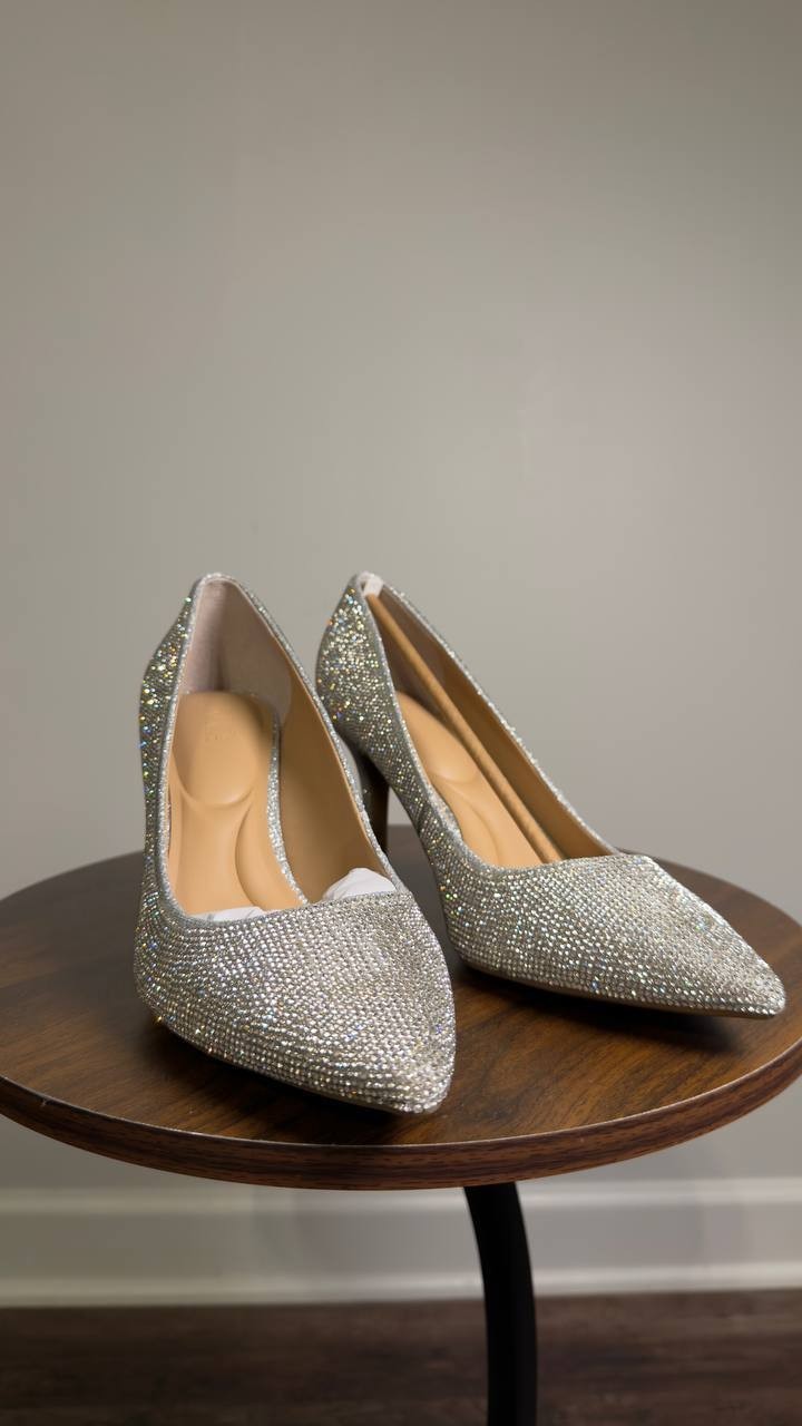 I.N.C.  International  Concepts   Pumps  Silver  Crystal  9.5M  New  $89.90