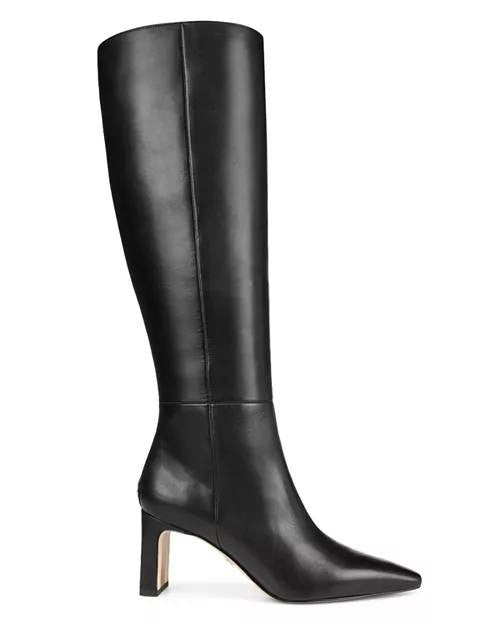 Sam  Edelman  Knee‑High  Dress  Boots  Black  Leather  7.5M  New  $200